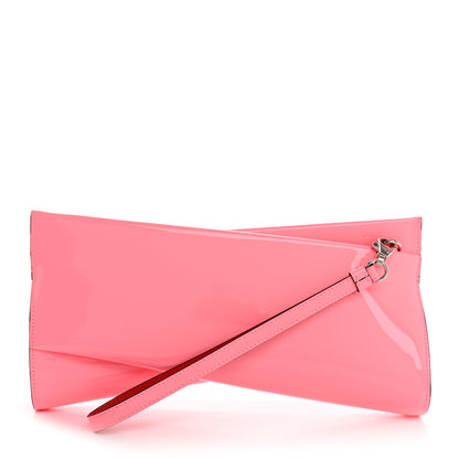 Christian Louboutin Patent Loubi Twist Zip Clutch Bag Bubble Gum 1 of 9
