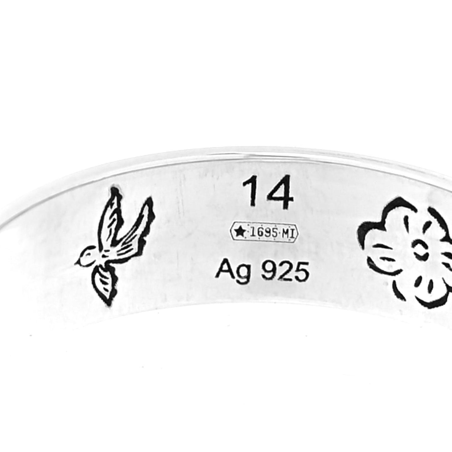 Sterling Silver Blind for Love Band Ring 54 6.75