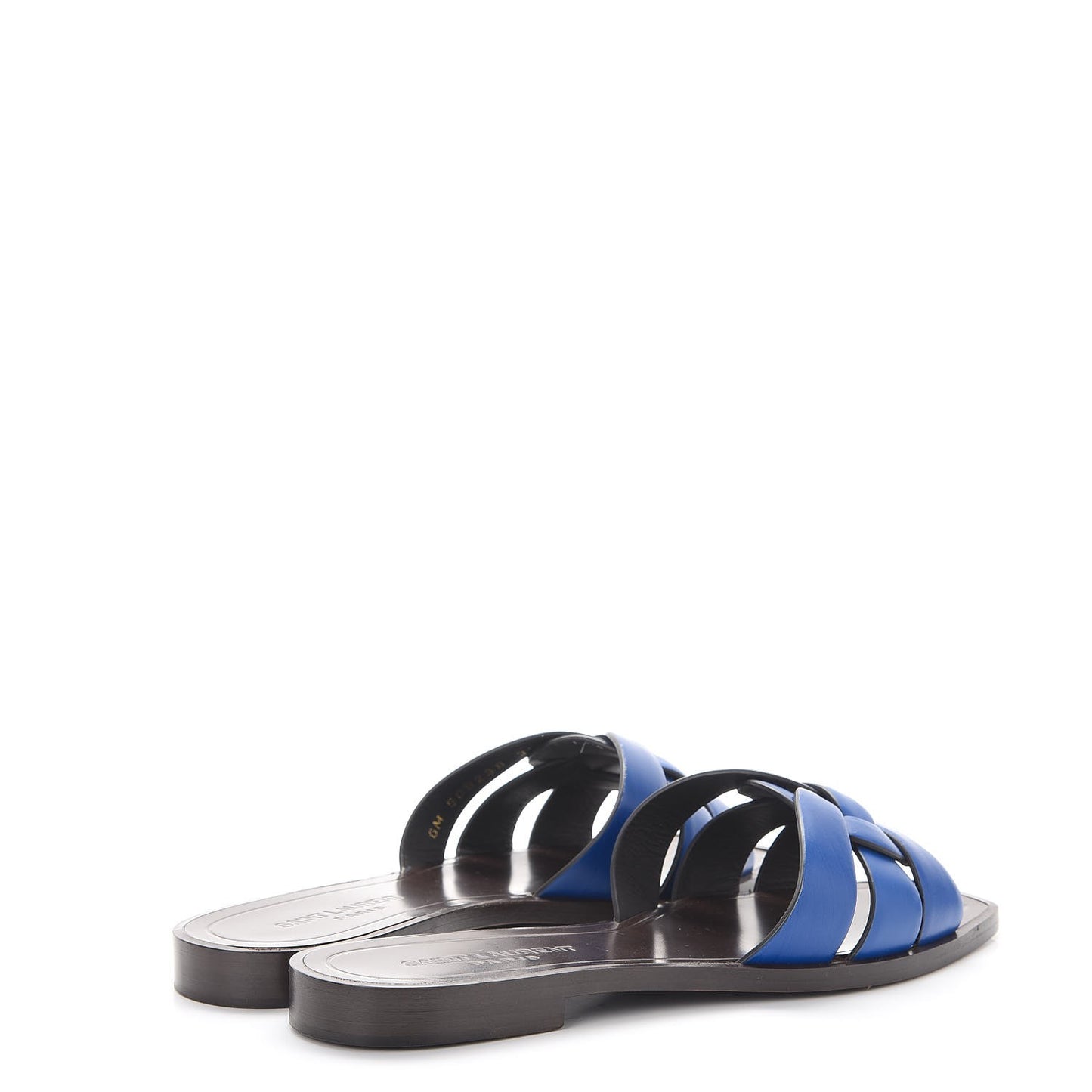 Calfskin Nu Pied 05 Slide Sandal 36 Blue Majorelle