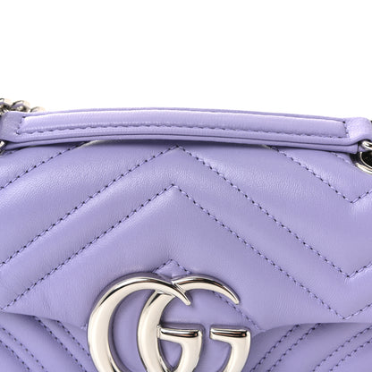 Gucci Lambskin Matelasse Small GG Marmont Shoulder Bag Lapis 8 of 10