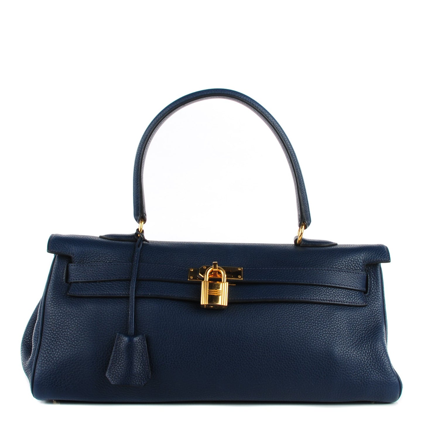 Taurillon Clemence Shoulder Kelly 40 Bleu De Malte
