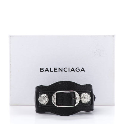 Balenciaga Agneau Arena Giant 12 Silver M Bracelet Black 5 of 5