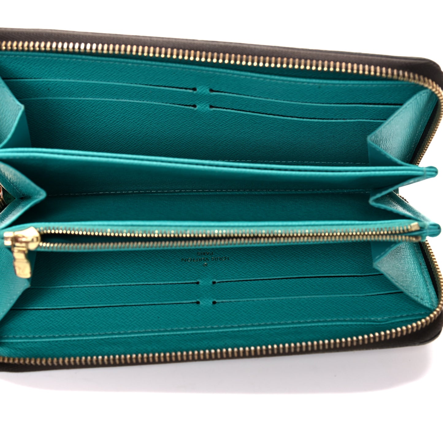 Monogram V Zippy Wallet Turquoise