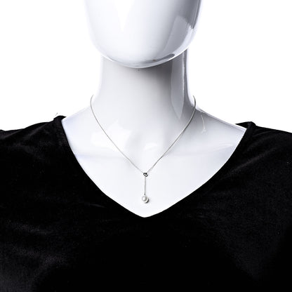 Tiffany 18K White Gold Pearl Drop Pendant Necklace 2 of 6