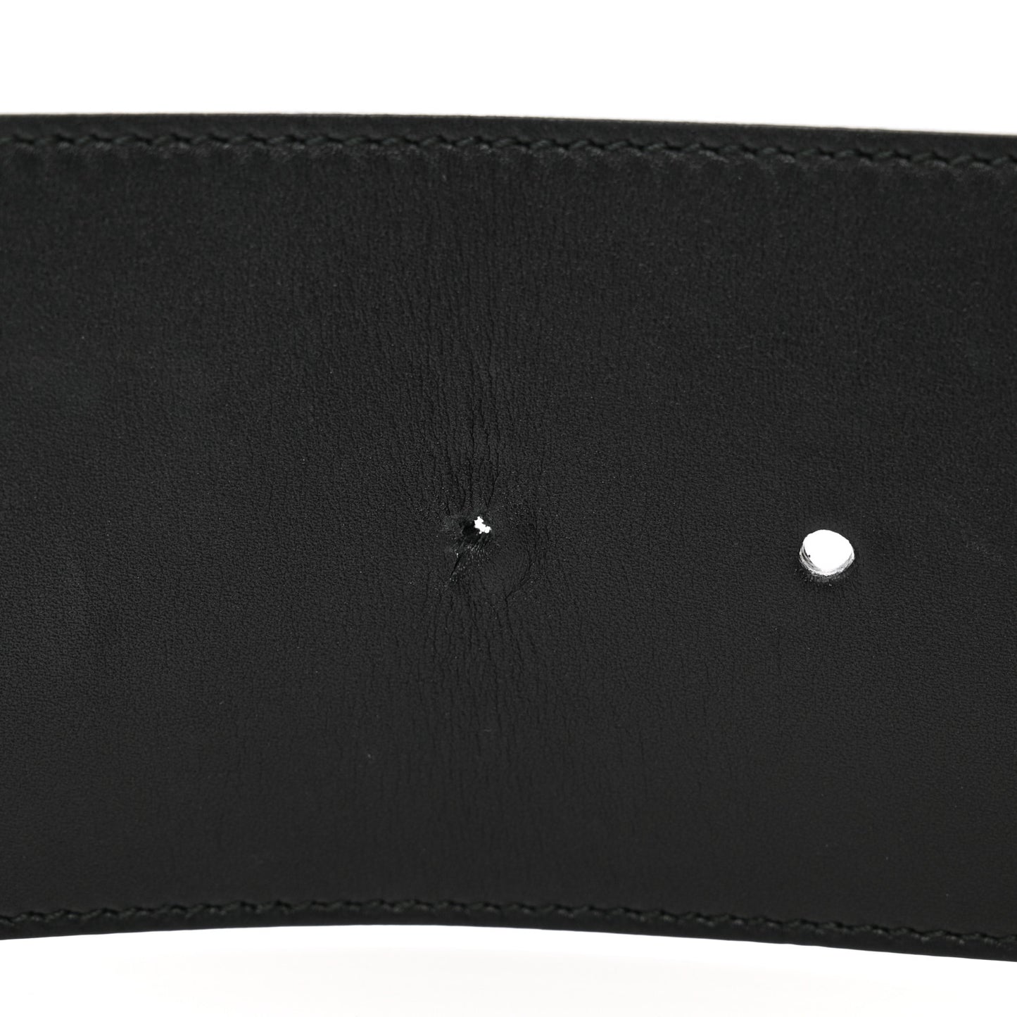 Moon Calfskin Pearl Double G 70mm Belt 85 34 Black Cream