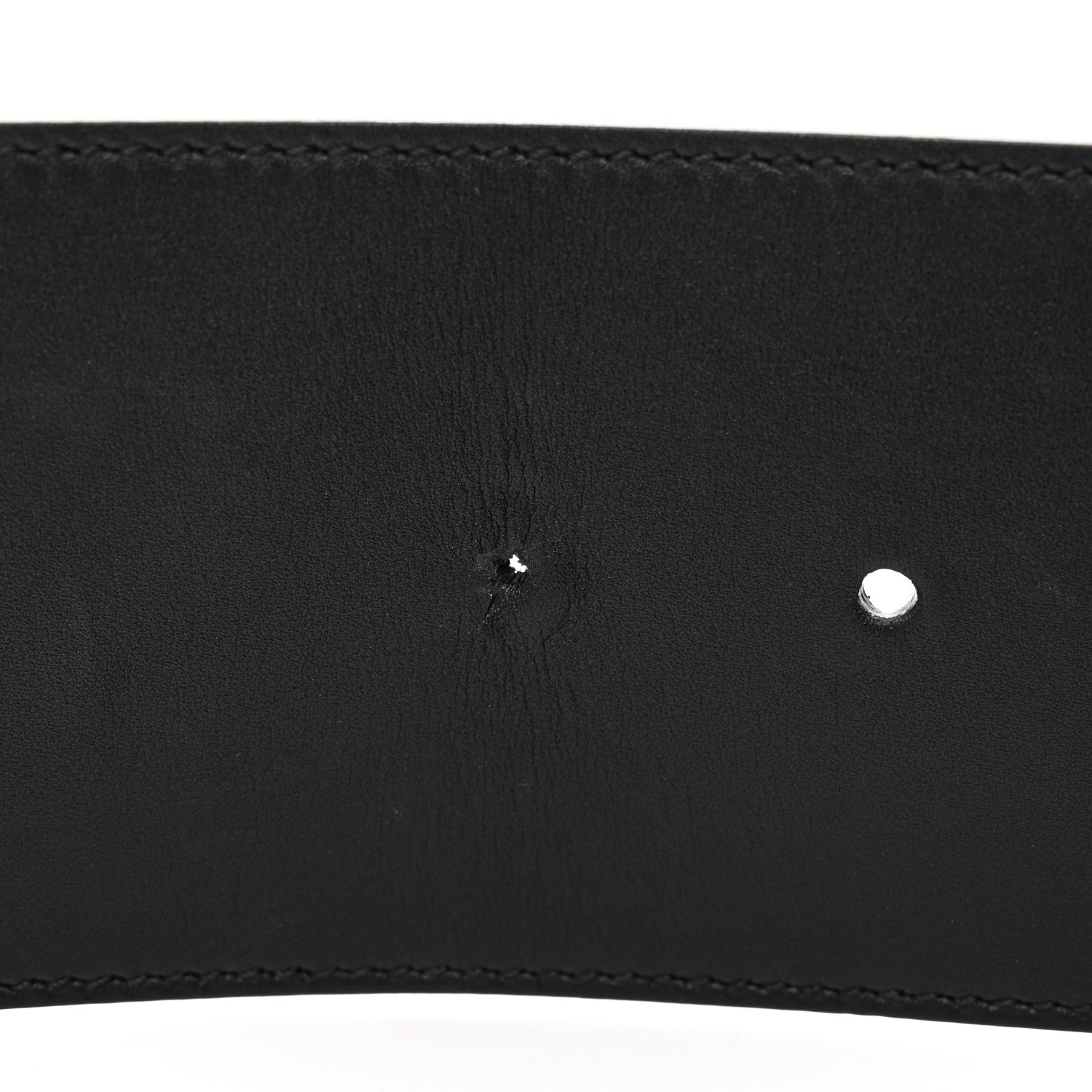 Gucci Moon Calfskin Pearl Double G 70mm Belt 85 34 Black Cream 5 of 5