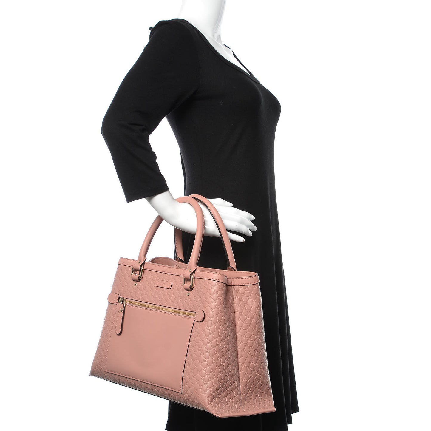 Soft Microguccissima Medium Tote Soft Pink