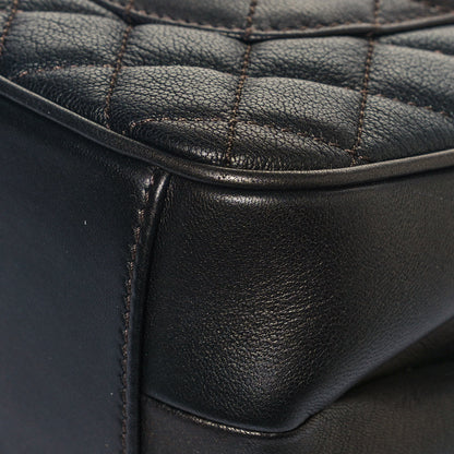 Chanel Metallic Goatskin Quilted Medium Rock In Rome Flap Charcoal 8 of 14