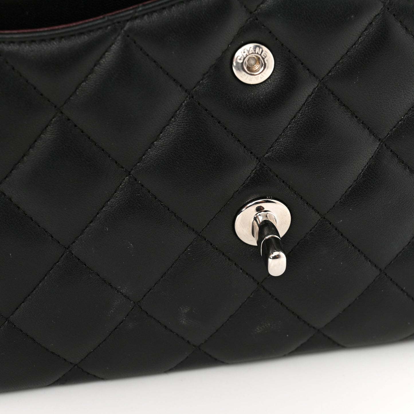 Lambskin Quilted Jumbo Double Flap Black