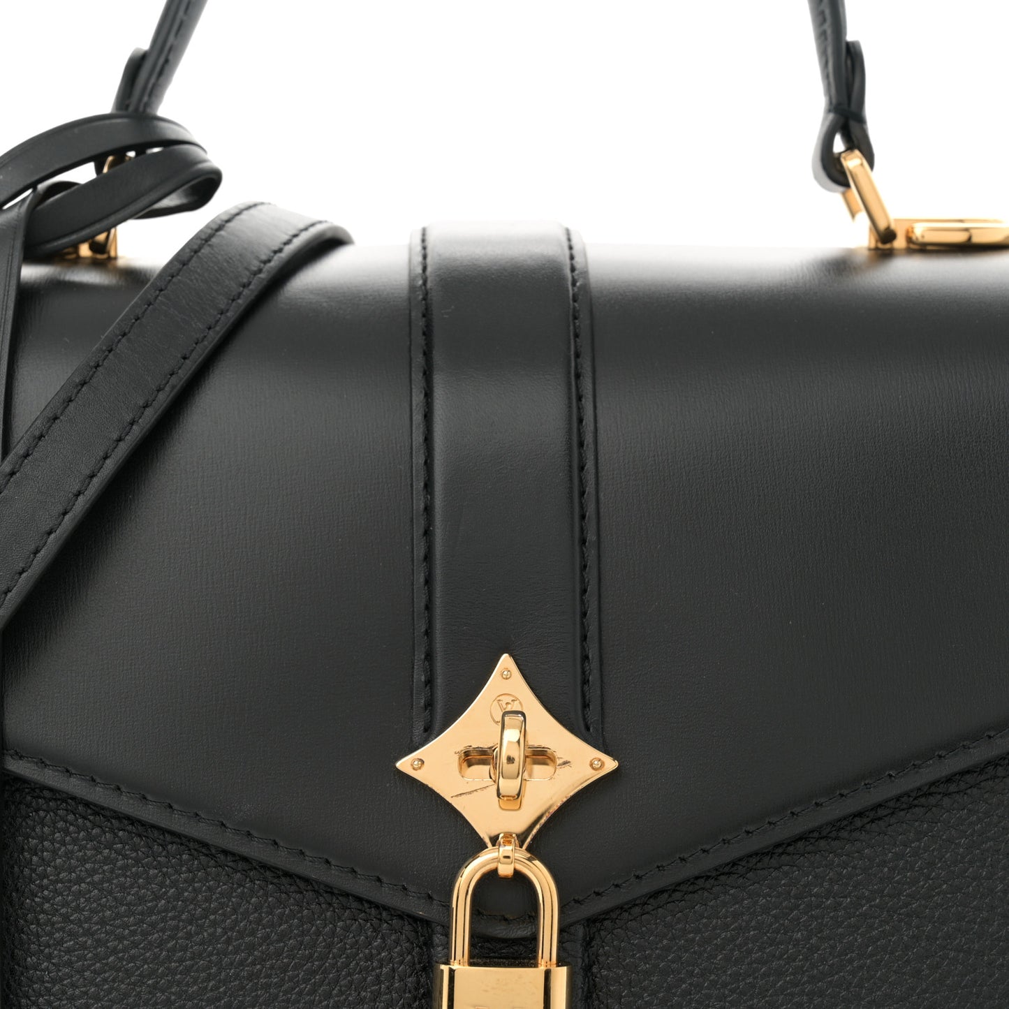 Grained Smooth Calfskin Rose Des Vents MM Black