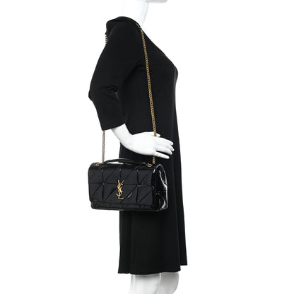 Saint Laurent Patent Patchwork Monogram Medium Jamie Black 2 of 12