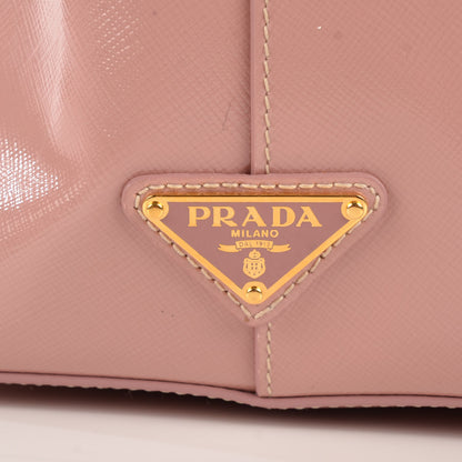 Prada Saffiano Vernice Turn Lock Tote Orchidea 9 of 10