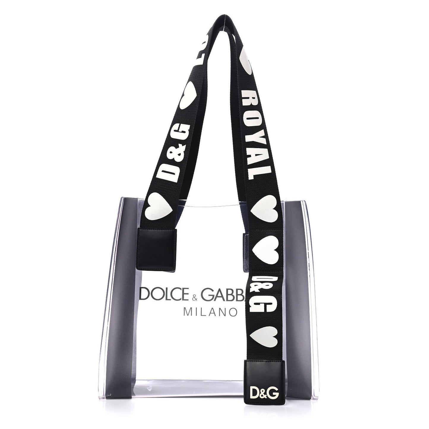 PVC Street Shopping Logo Tote Black