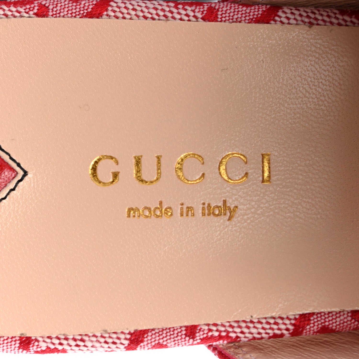 Gucci Canvas GG Monogram Horsebit Womens Princetown Slippers 40 Gardenia Hibiscus Red 7 of 8