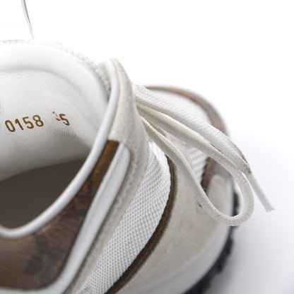 Louis Vuitton Suede Reverse Monogram Run Away Sneakers 35 White 8 of 8