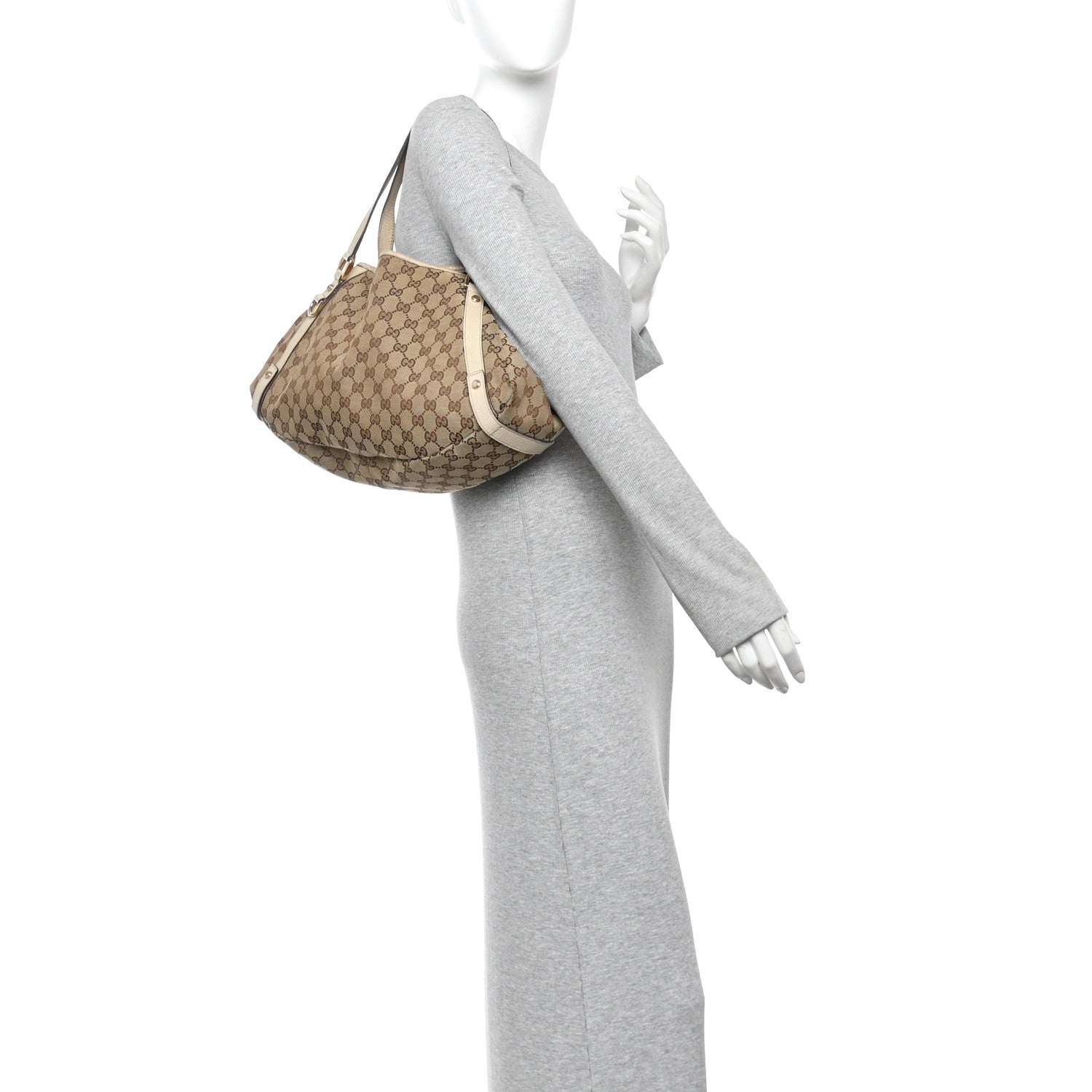 Gucci Monogram Medium Abbey Shoulder Bag Off White 2 of 12