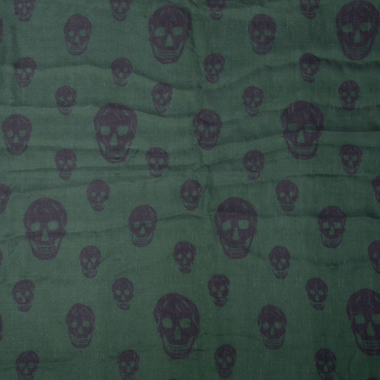 Silk Chiffon Skull Scarf Green