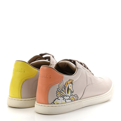 Hermes Calfskin Pegase Pop Quicker Sneakers 38 Beige Multicolor 4 of 13