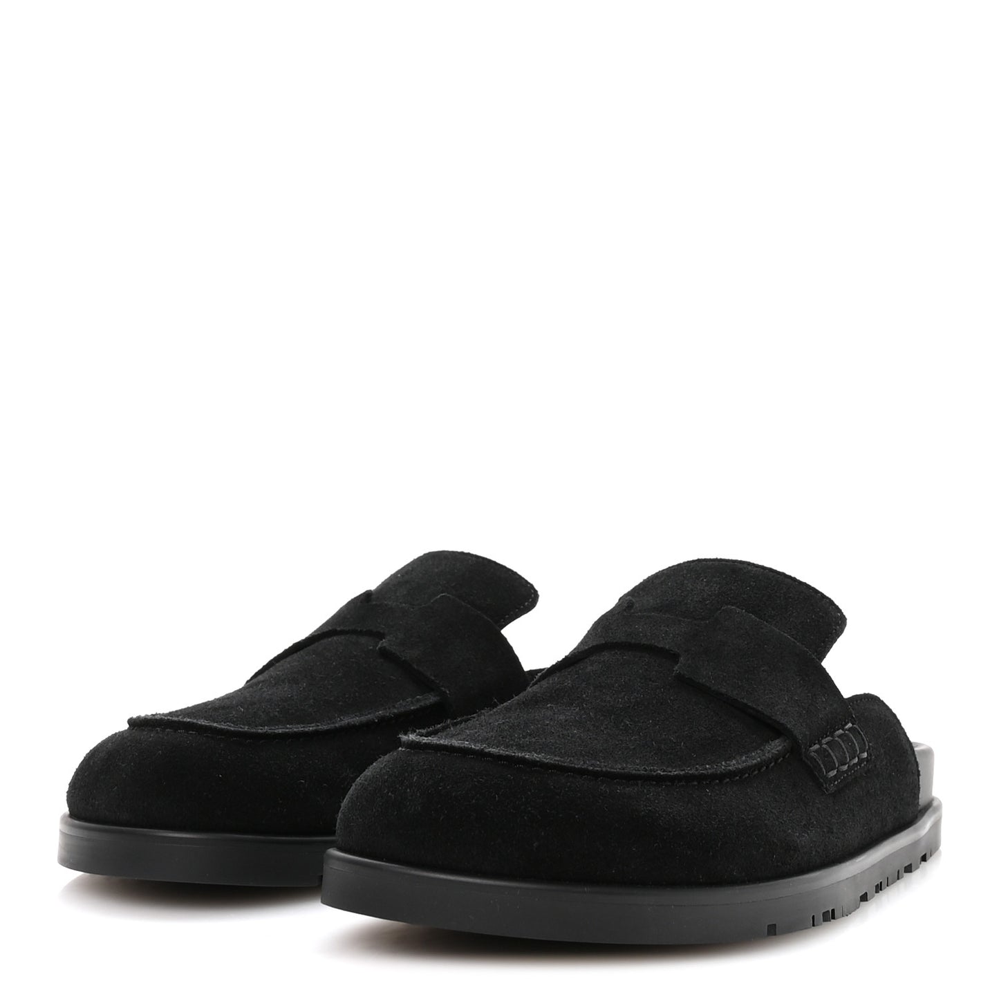 Suede Calfskin Go Mules 36.5 Black