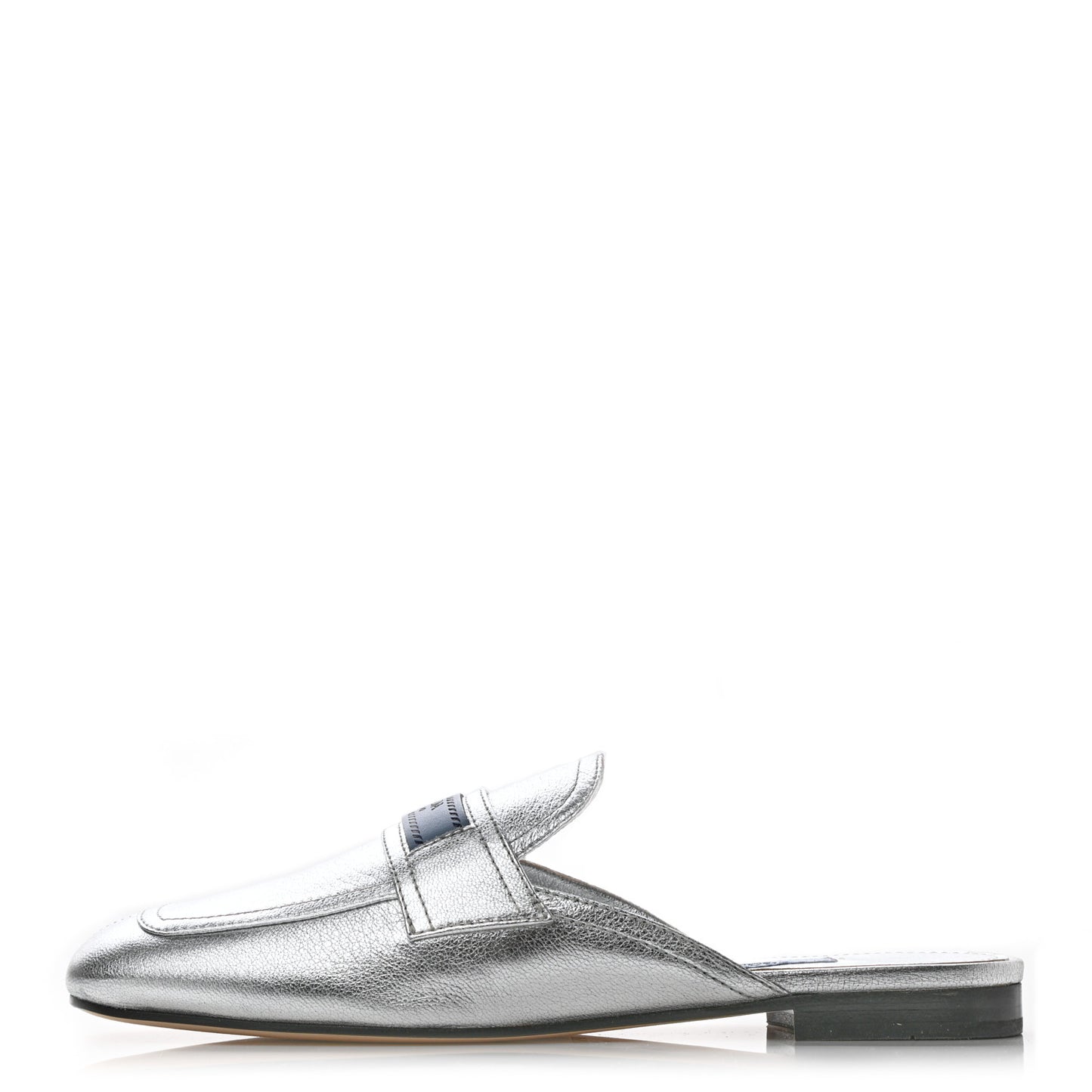 Madras Lux 10mm Mules 37.5 Argento