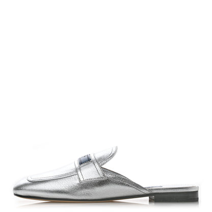 Prada Madras Lux 10mm Mules 37.5 Argento 1 of 8