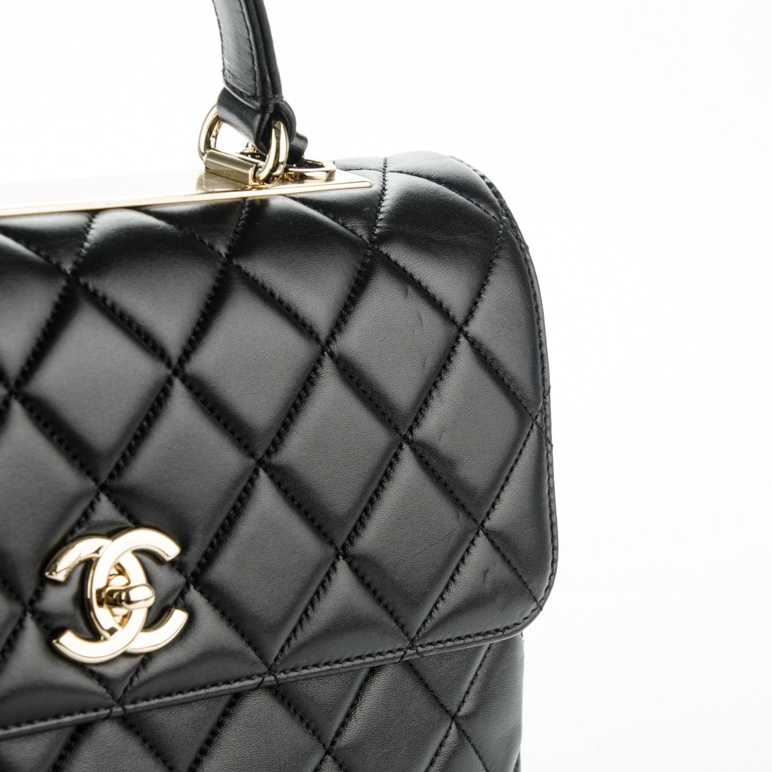 Chanel Lambskin Quilted Medium Trendy CC Flap Dual Handle Bag Black 10 of 20