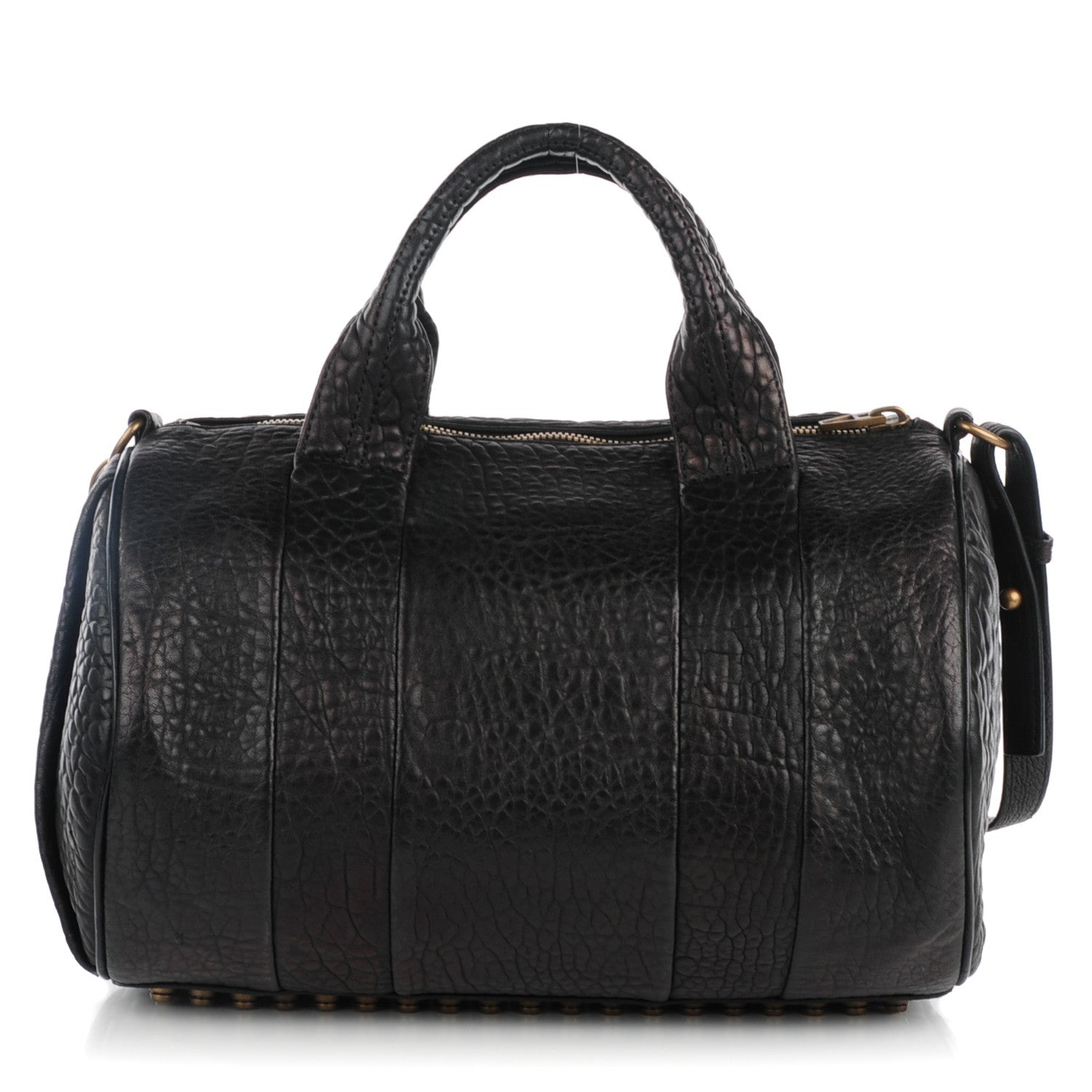 Alexander Wang Pebbled Lambskin Rocco Black Antique Brass Hardware 1 of 8