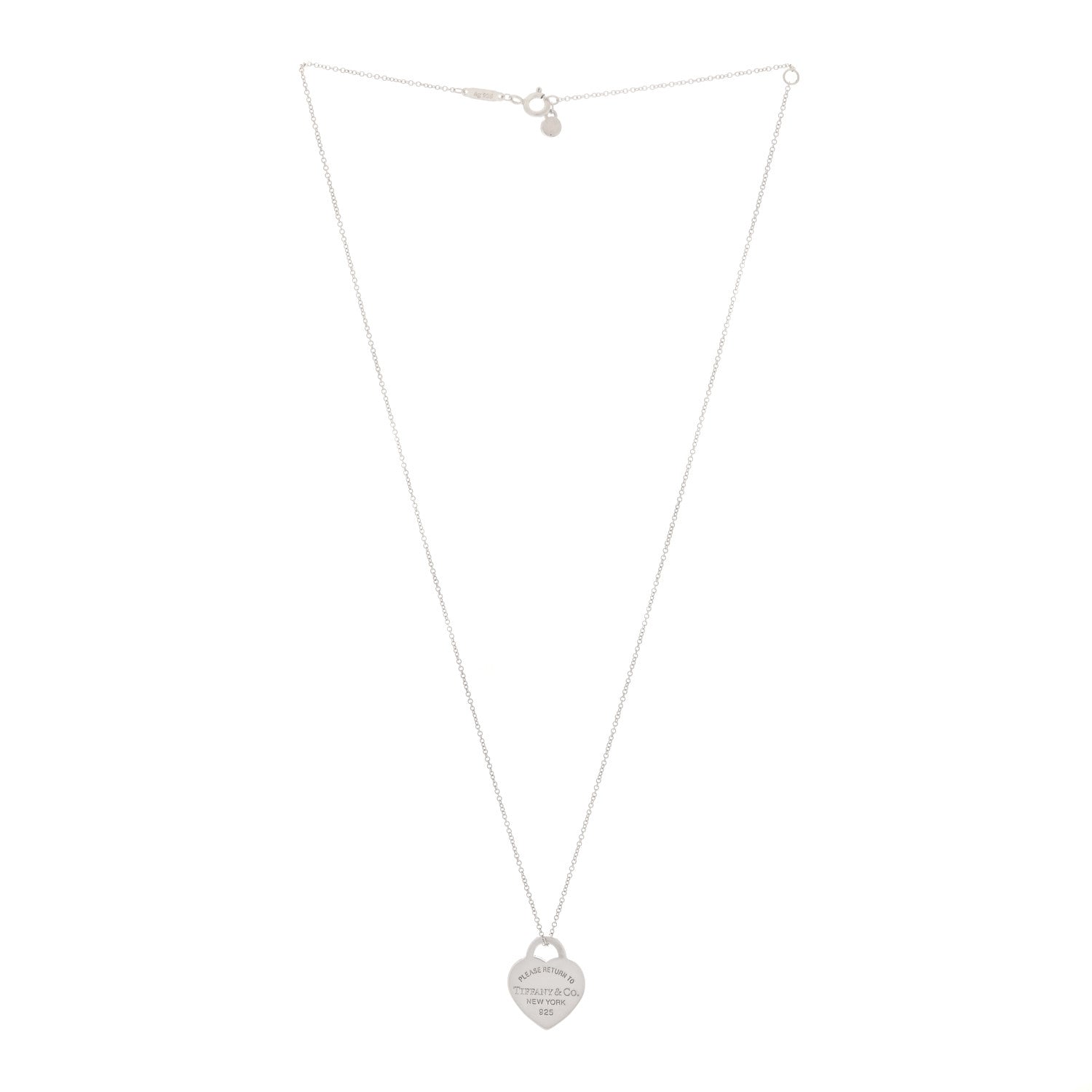 Tiffany Sterling Silver Small Return To Tiffany Heart Pendant Necklace 3 of 7
