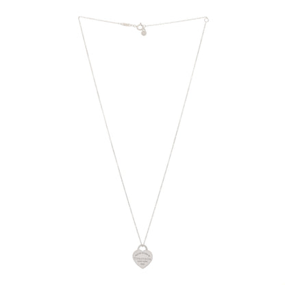 Tiffany Sterling Silver Small Return To Tiffany Heart Pendant Necklace 3 of 7