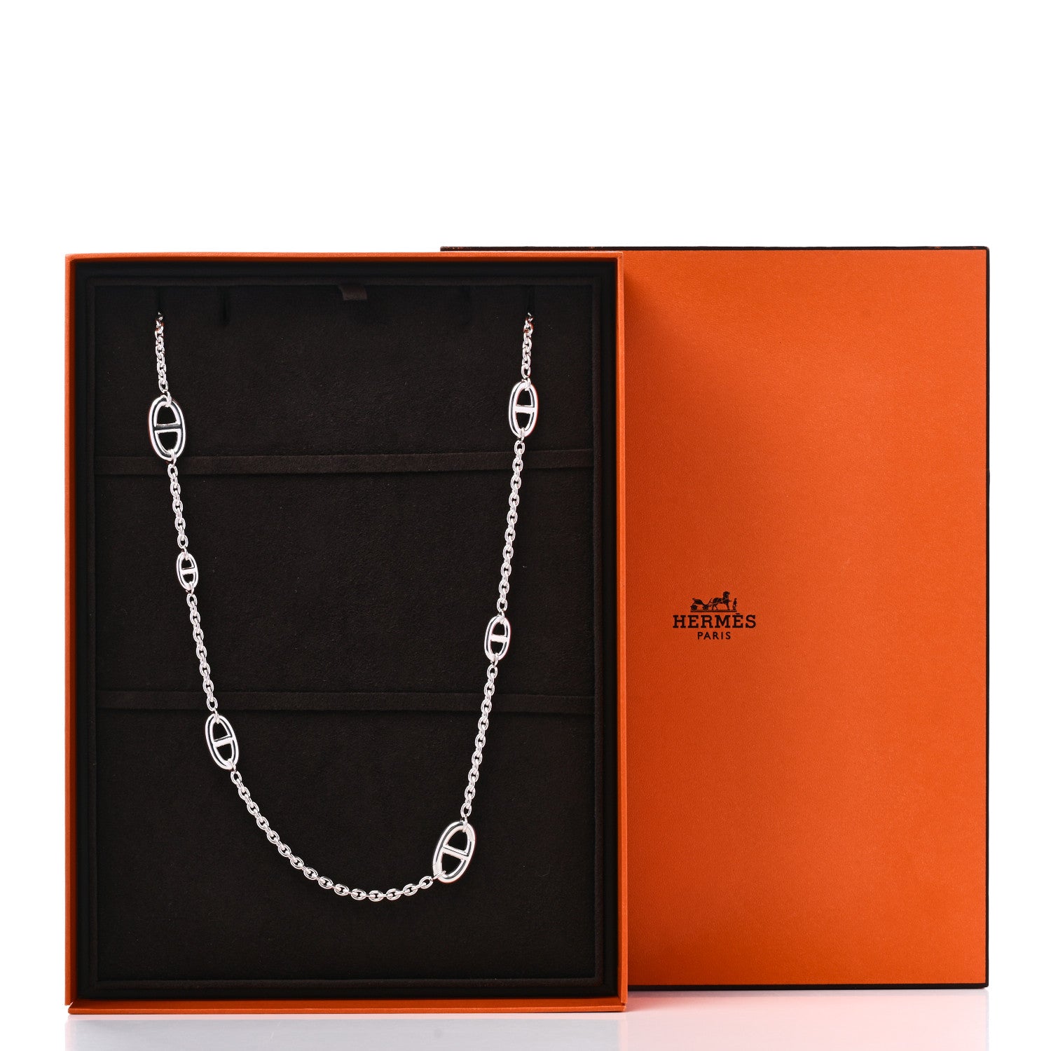 Hermes Sterling Silver Farandole Necklace 80 6 of 6