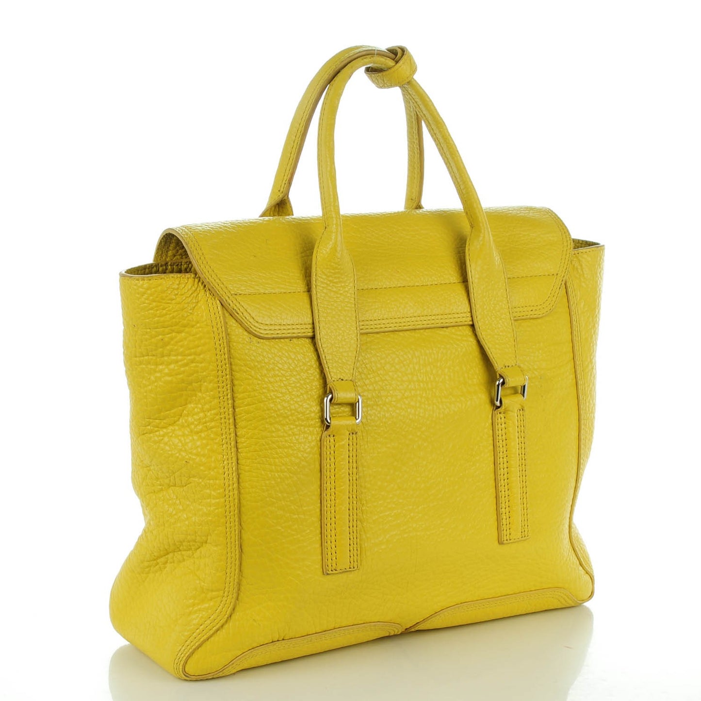 3.1 Calfskin Large Pashli Satchel Lemon Yellow