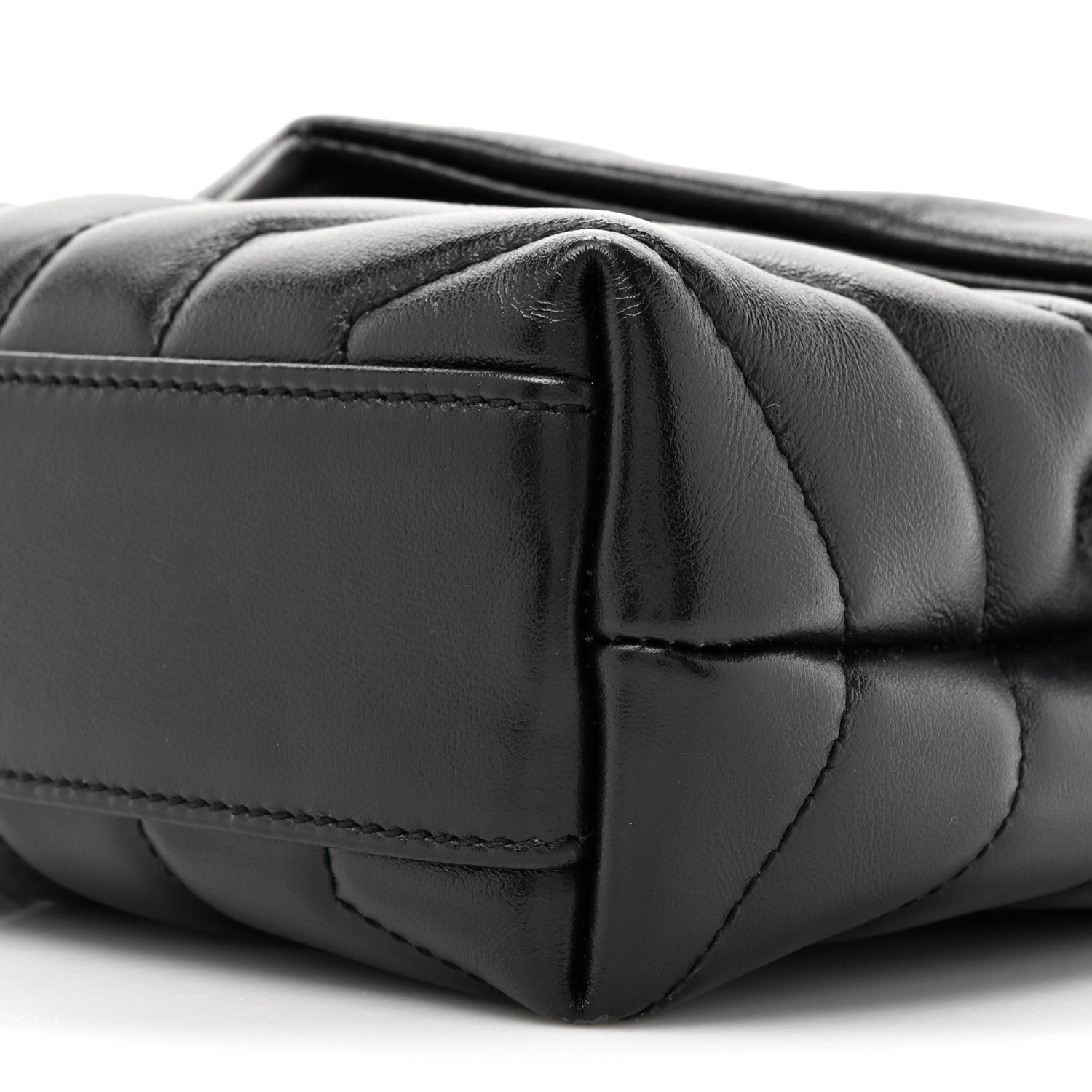 Saint Laurent Calfskin Y Quilted Monogram Toy Loulou Crossbody Bag Black 10 of 17