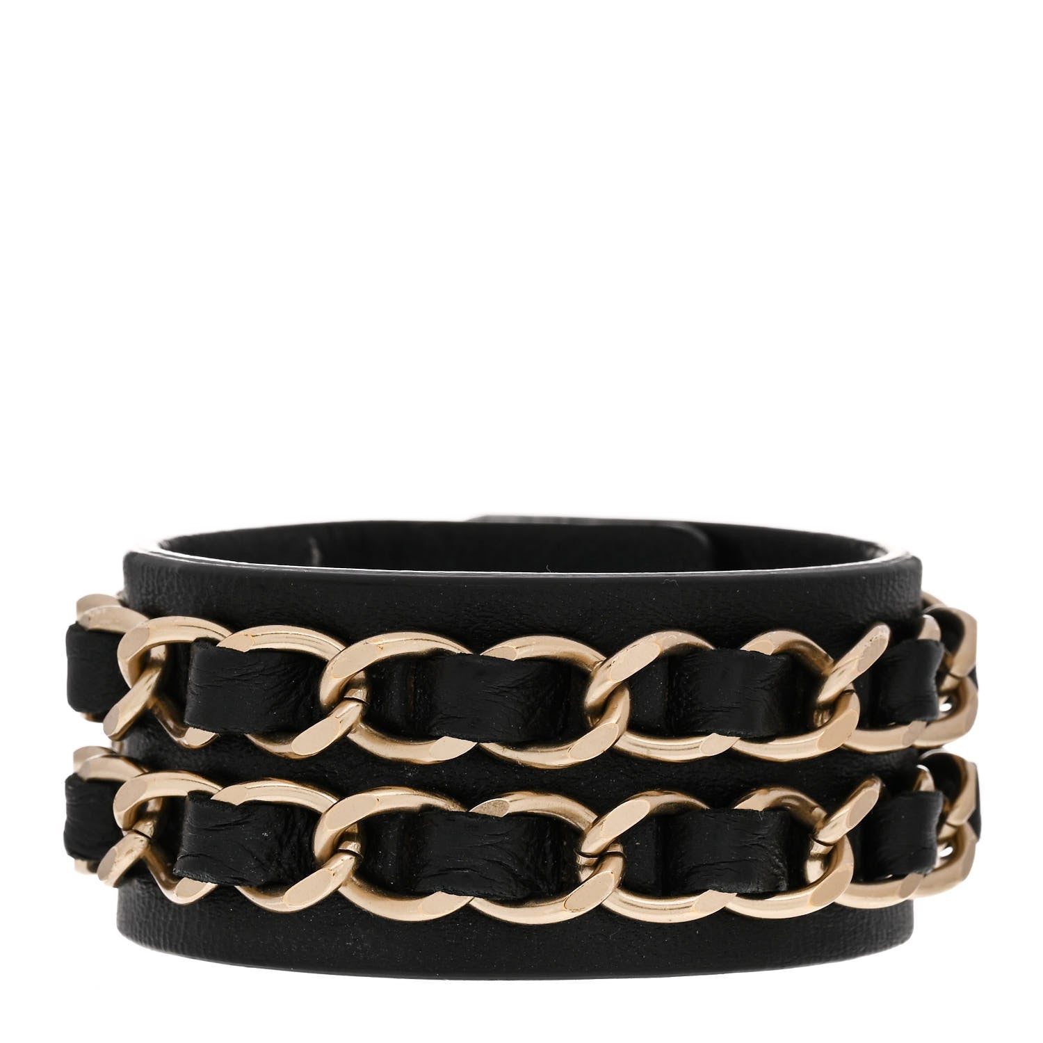 Chanel Lambskin CC Chain Turnlock Bracelet M Black 3 of 4