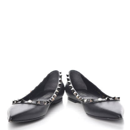 Valentino Garavani Nappa Rockstud Ballerina Flats 37 Black 5 of 9