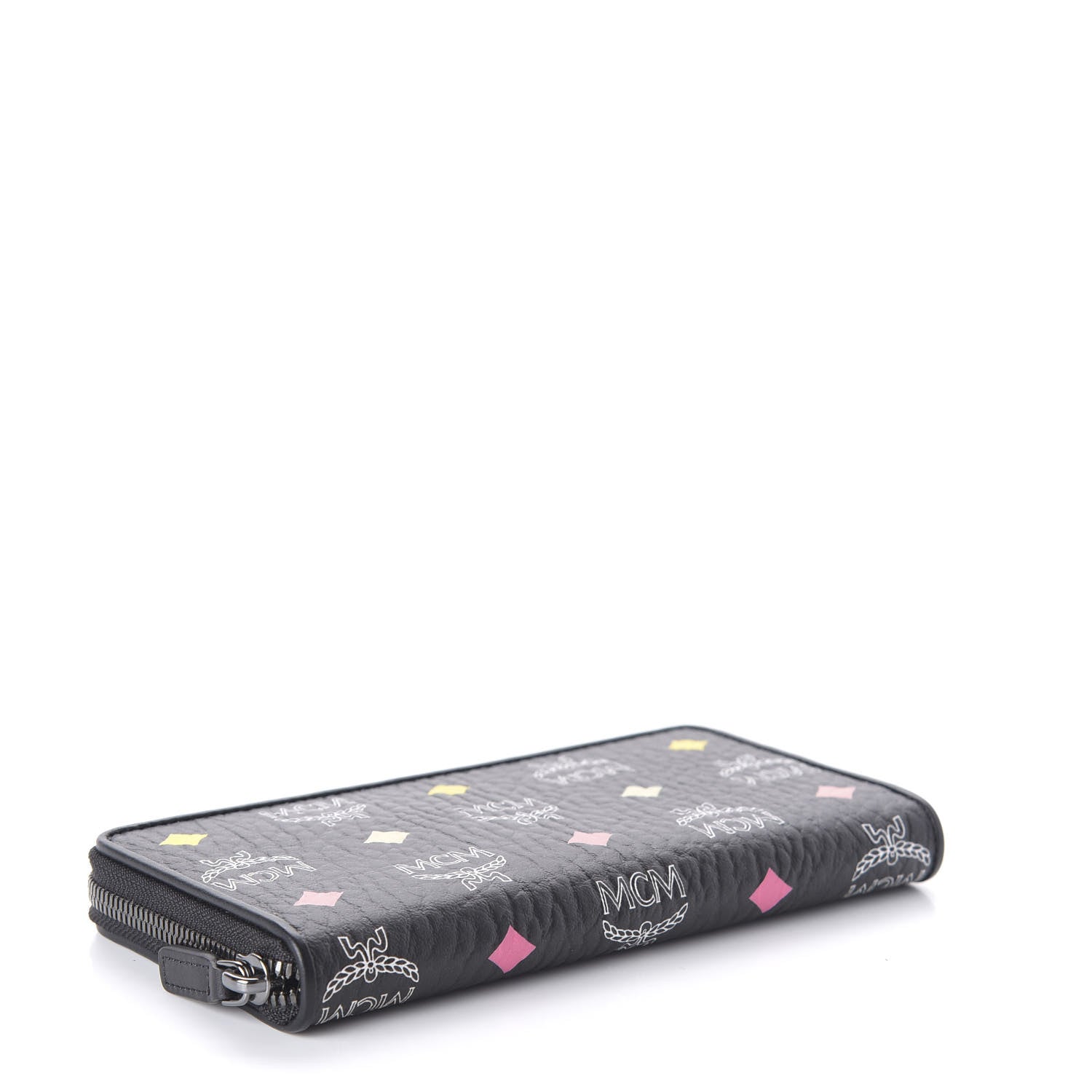 MCM Skyoptic Visetos Large Zip Around Wallet Black 4 of 10