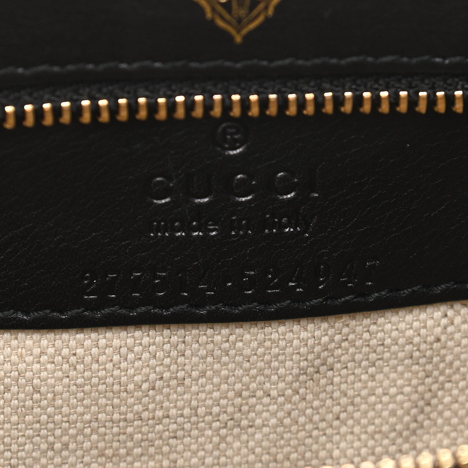 Gucci Calf Hair Jaguar Print Medium Stirrup Top Handle Bag Black 6 of 11