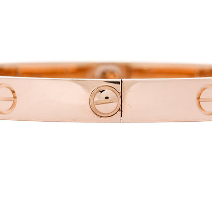 Cartier 18K Pink Gold 4 Diamond LOVE Bracelet 18 4 of 9