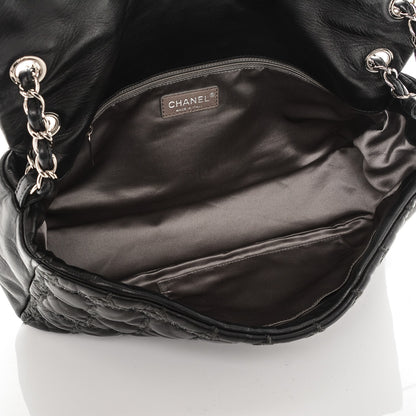 Chanel Lambskin Tweed Double Stitch Maxi Flap Black 5 of 7