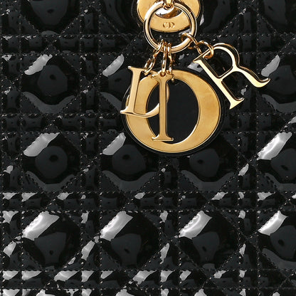 Christian Dior Patent Cannage Large Lady Dior Black 8 of 11