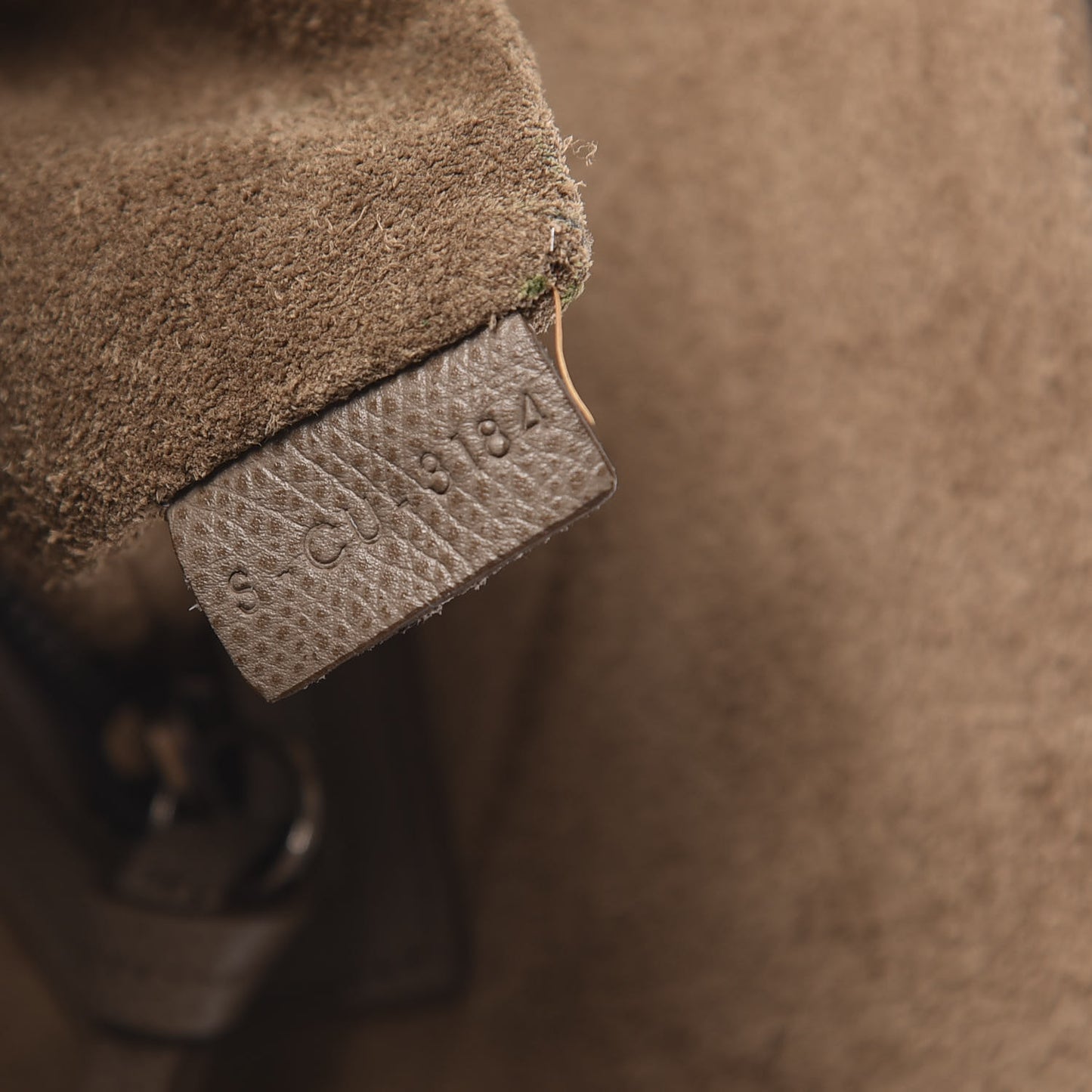 Baby Grained Calfskin Medium Phantom Luggage Taupe