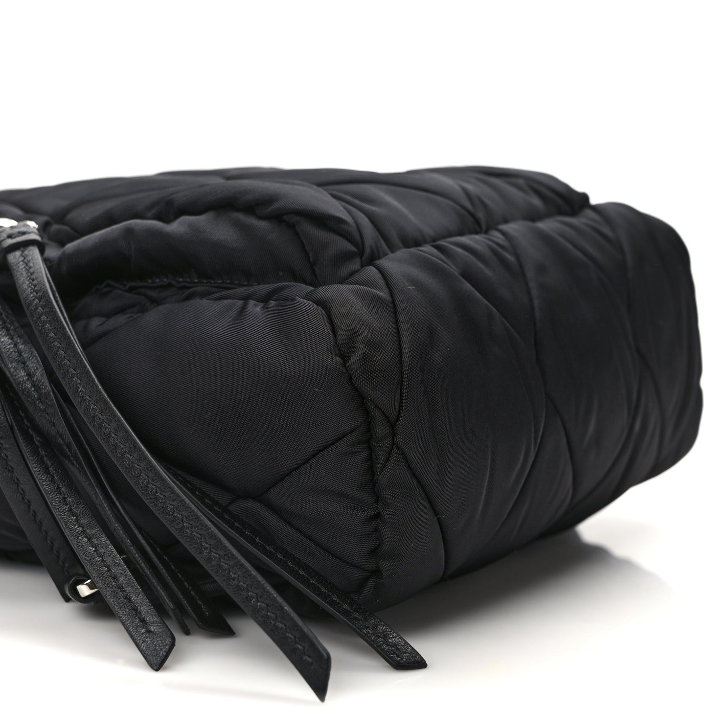 Nylon Tessuto Impuntu Quilted Backpack Black