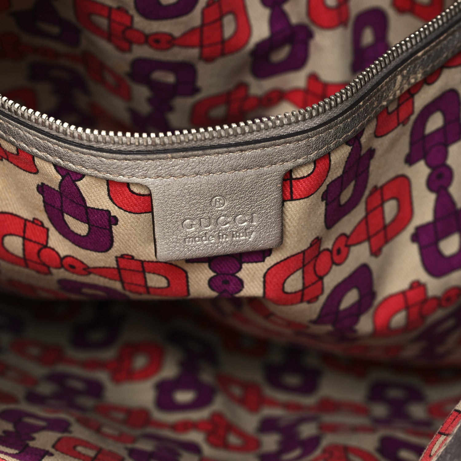 Gucci Metallic Guccissima Medium Britt Tote Silver 6 of 10