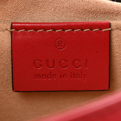 Gucci Calfskin Matelasse Small GG Marmont Shoulder Bag Hibiscus Red 6 of 14