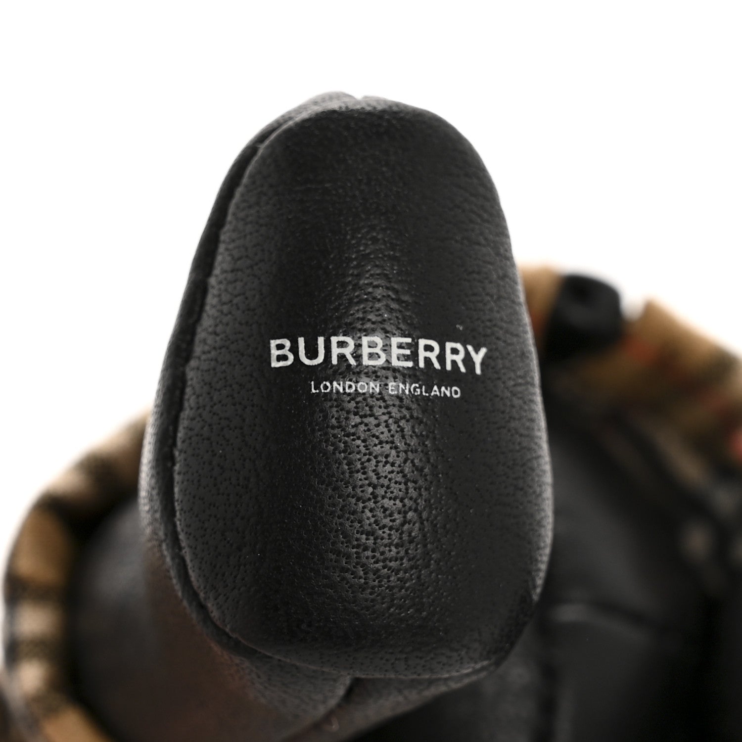 Burberry Grained Calfskin Vintage Check Thomas Trench Teddy Bear Keychain Charm Black 3 of 3