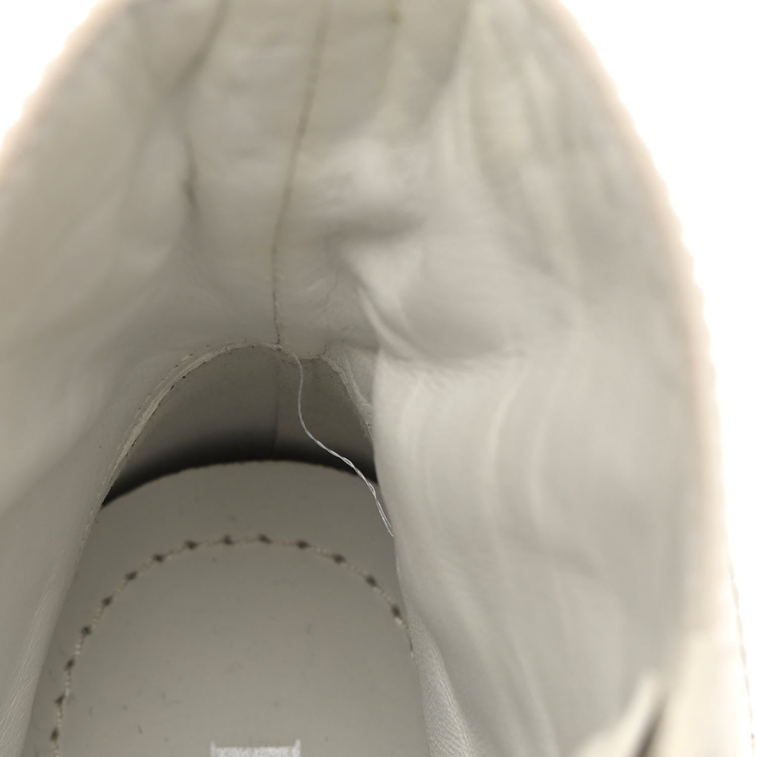 Prada Spazzolato Rois Re-Nylon Metal Triangle Logo Monolith Pouch Pocket 55mm Boots 35 White 10 of 16