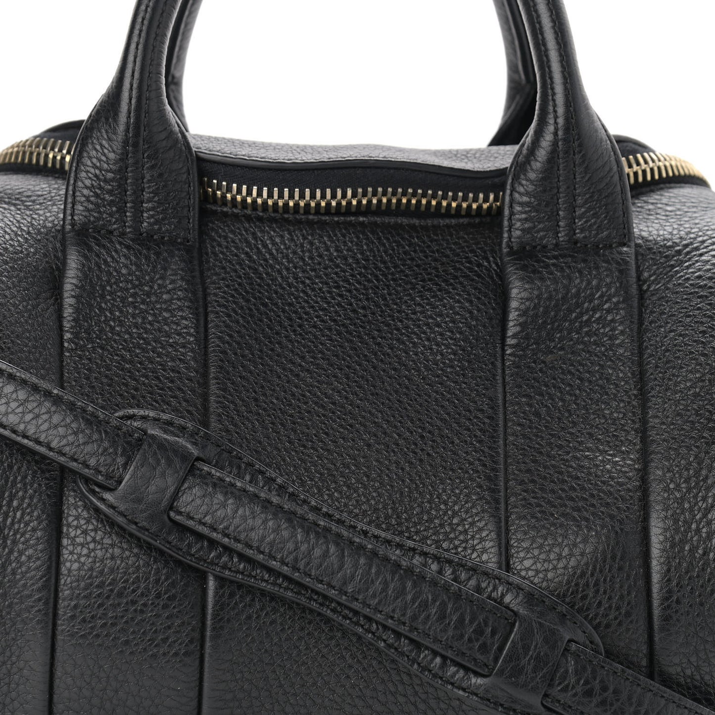 Pebbled Lambskin Rockie Black Pale Gold Hardware