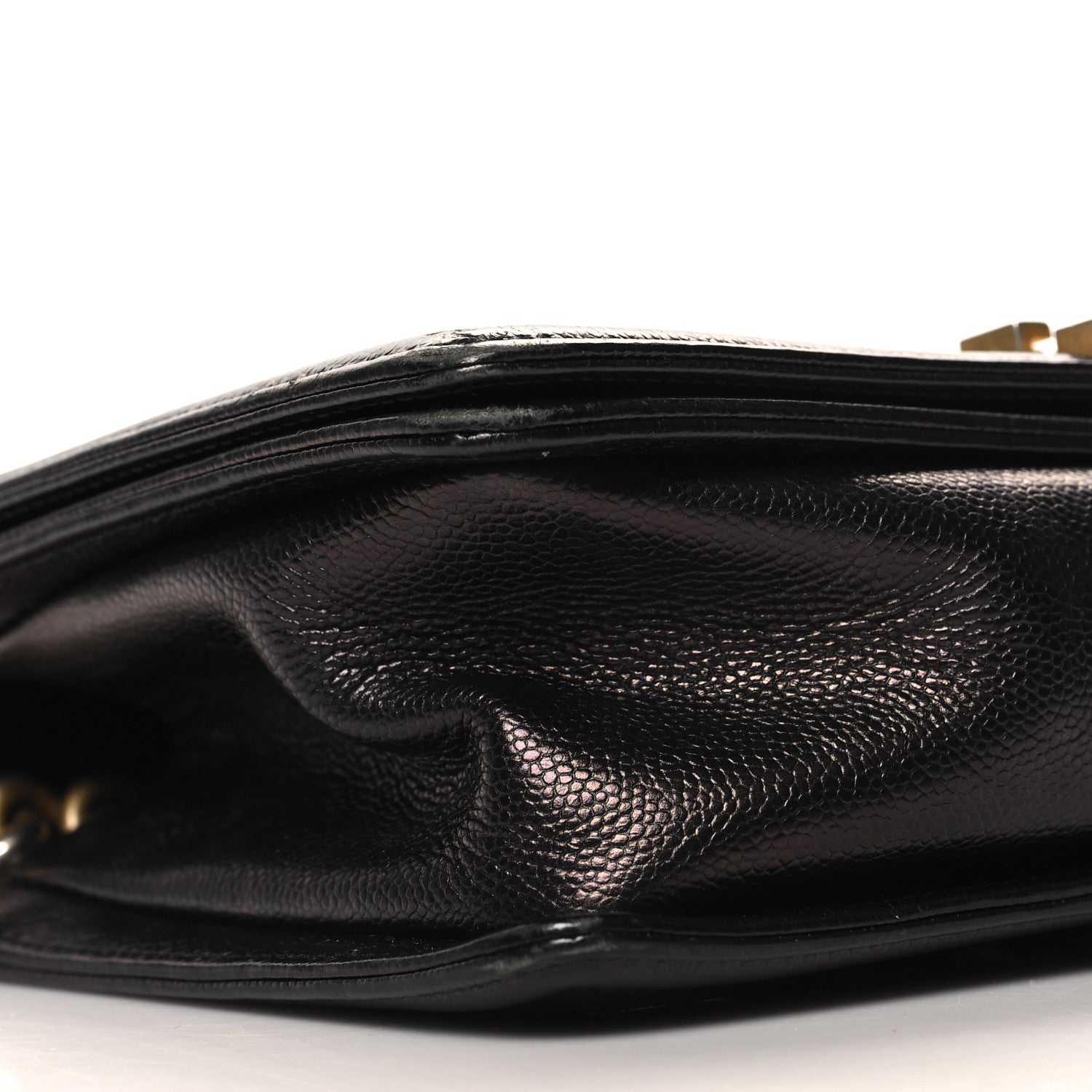 Chanel Metallic Caviar Chevron Quilted Medium Boy Flap Black 9 of 12