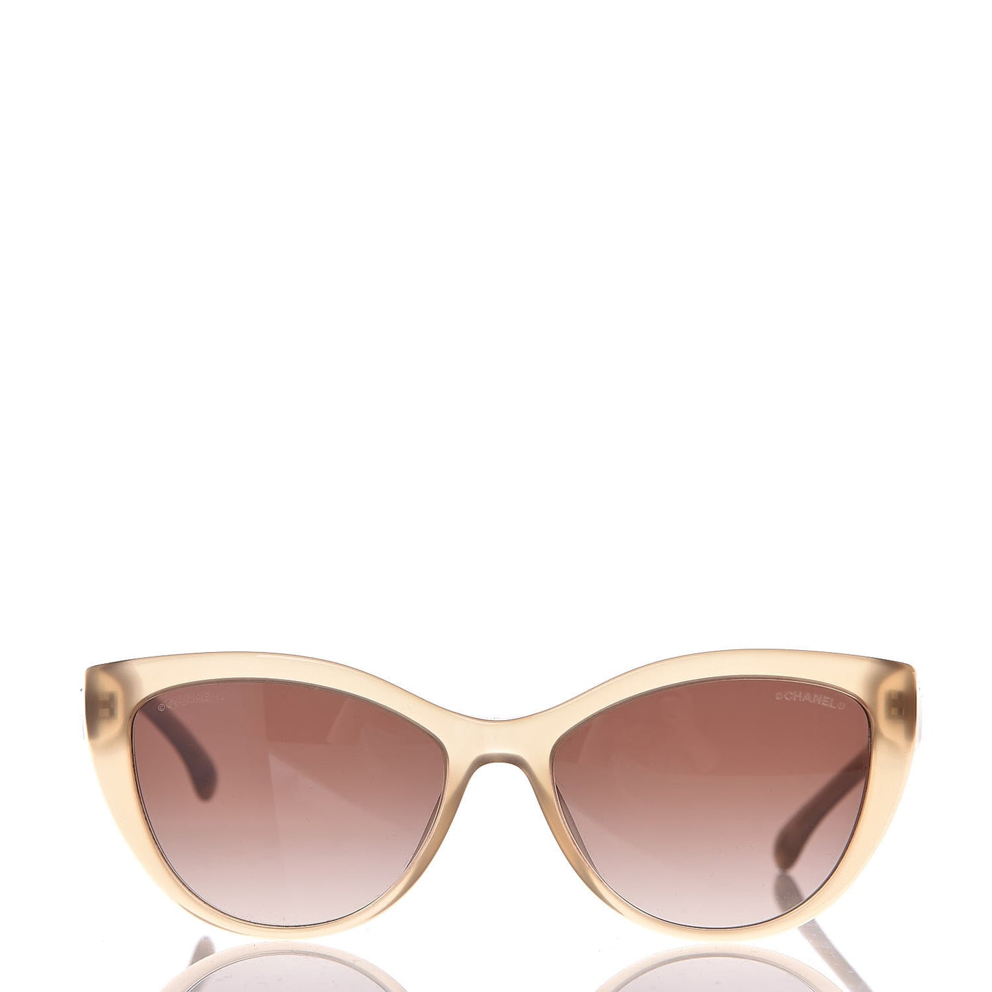 Acetate Rope Cat Eye Sunglasses 5409 Beige