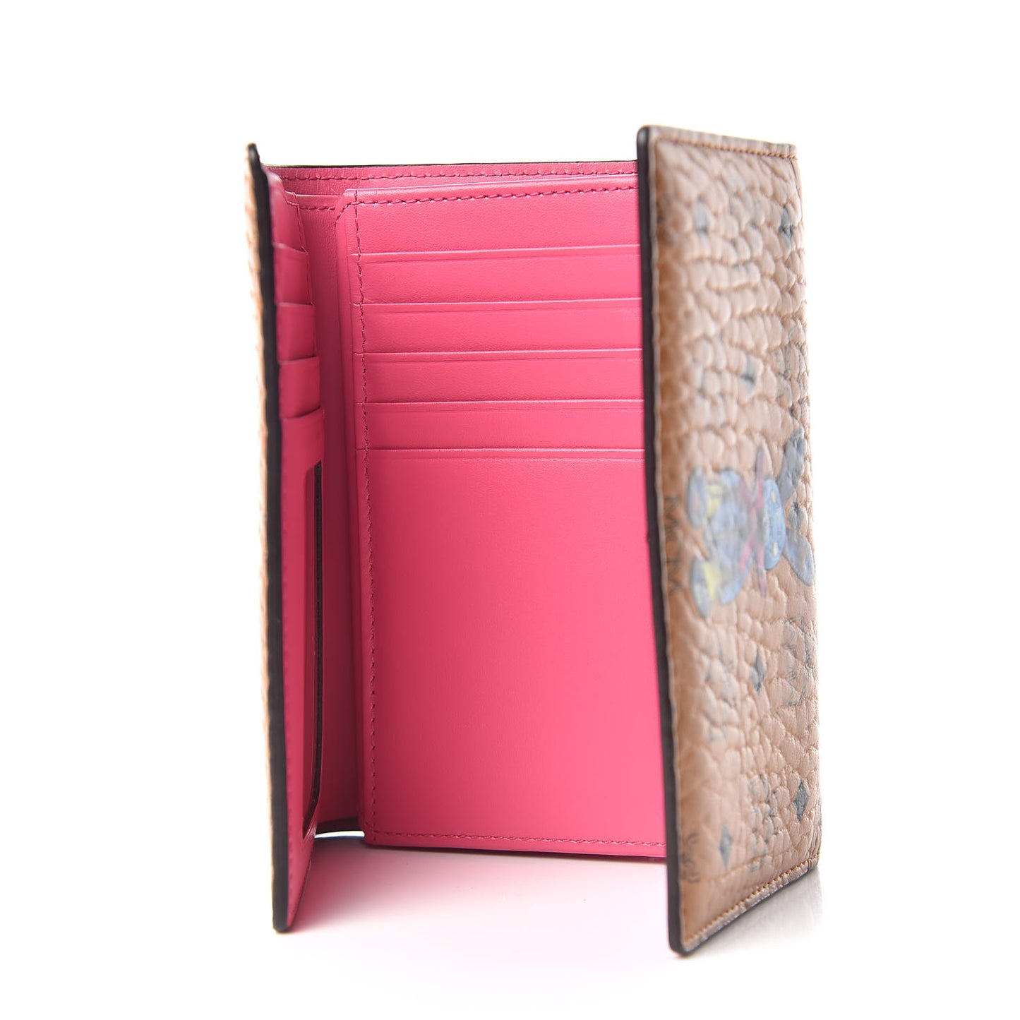 Visetos Rabbit Three-Fold Flap Wallet Cognac