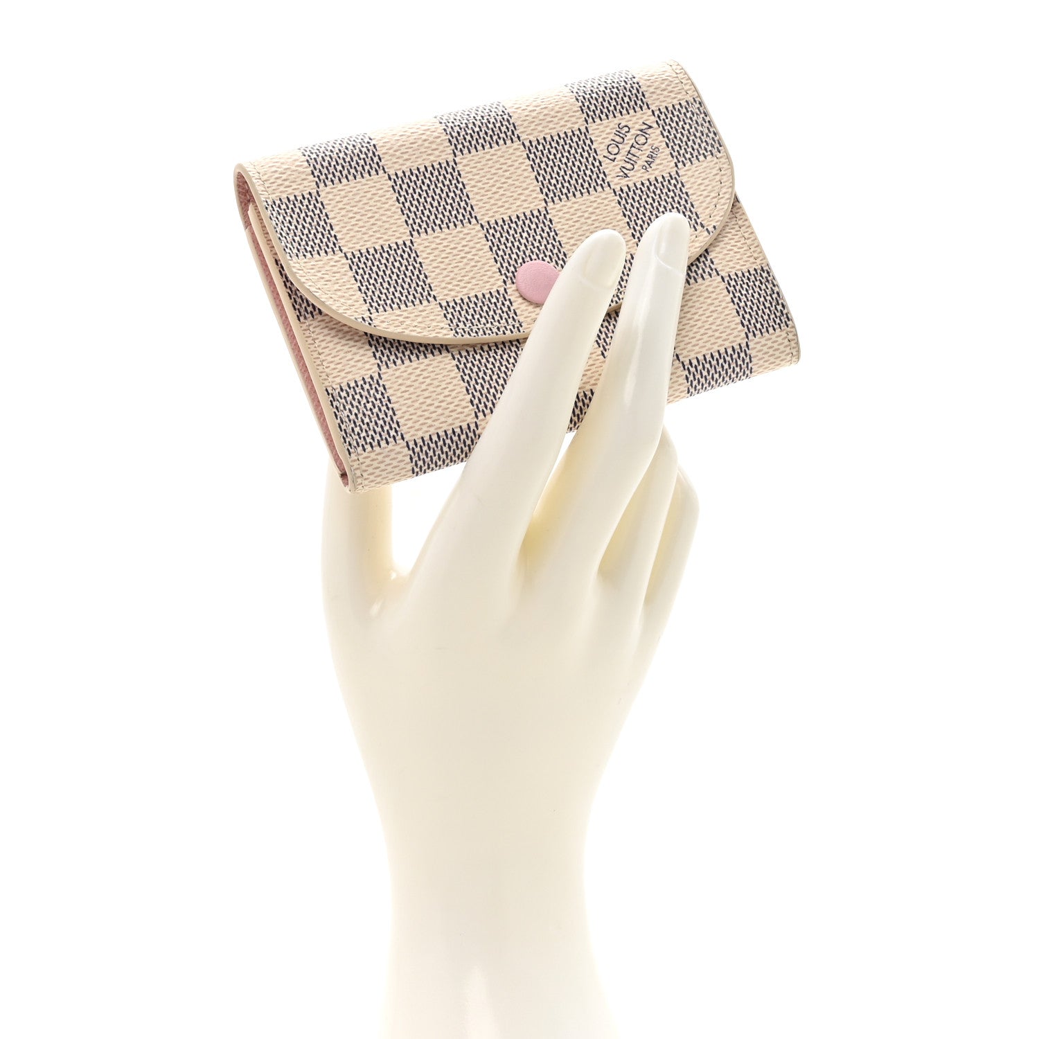 Louis Vuitton Damier Azur Rosalie Coin Purse Rose Ballerine 2 of 11